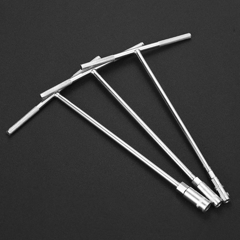 

8/10/13mm T Type Universal Hex Socket Wrench Steel Wrench Non-slip Handle Wrench