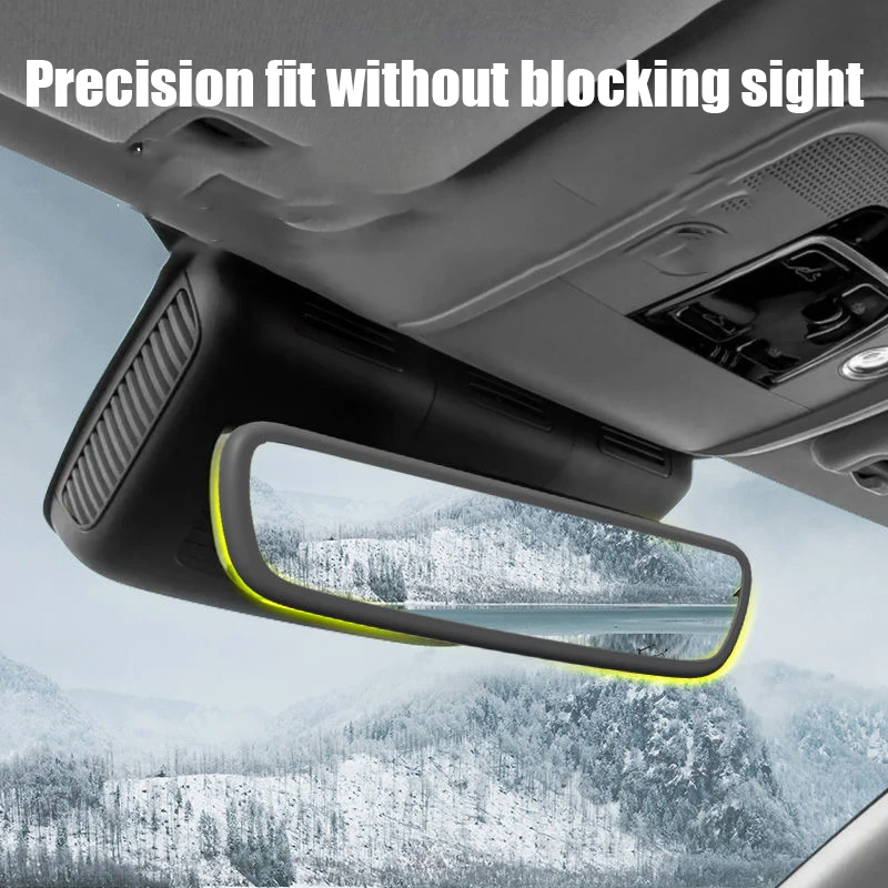 ZLWR BYD Atto3 interior rearview mirror protective cover silicone material car decoration decorative frame