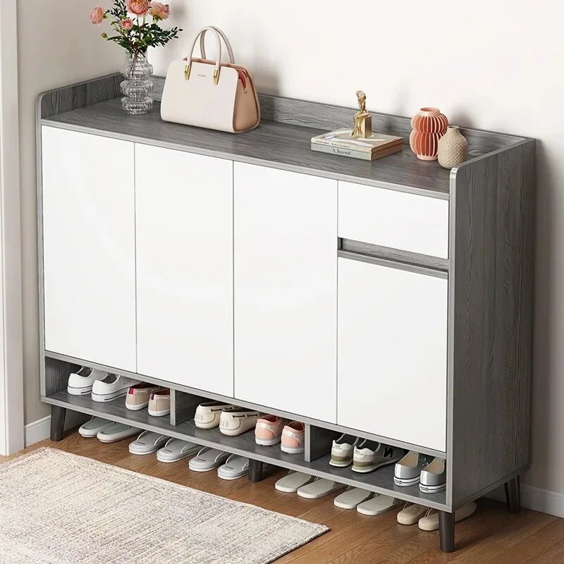

Changing Modern Shoe Rack Storage Bedroom Tower Minimalist White Door Shoe Rack Designer Space Saving Chaussures Home Furniture