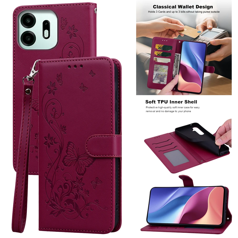 Leather Wallet Flip Phone Case - Elegant and Durable Protection