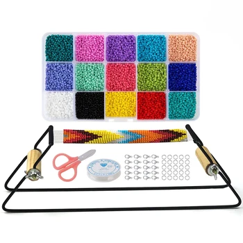 Kit di telai di perline in metallo creativo telaio di perline per tessitura per braccialetto di gioielli macchina per maglieria fai da te perline fatte a mano strumento per maglieria