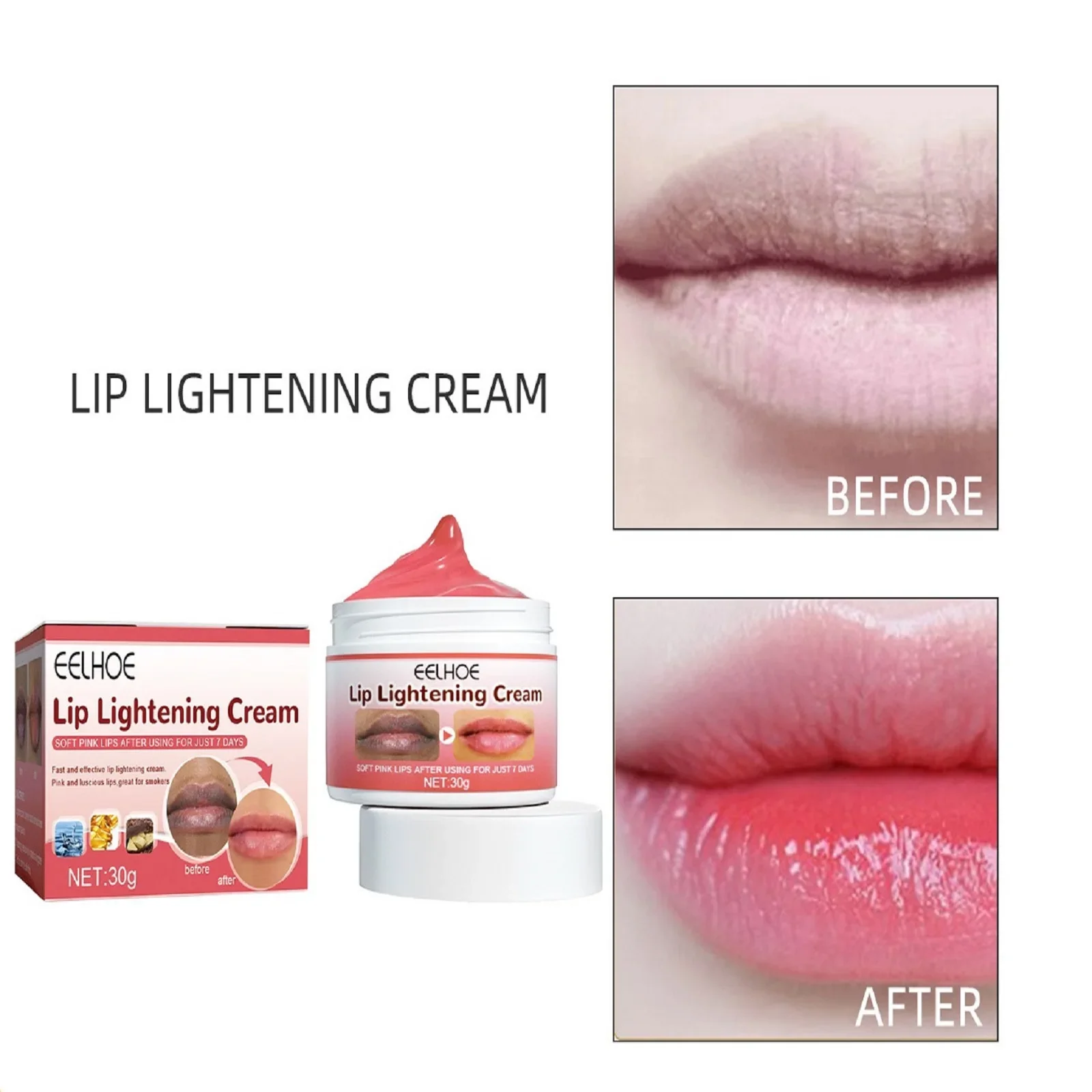 Healthy Organic Brightening Lip Balm Dark Lip Brightening Lip Soft Powder Lip 30g Brightening Lip Balm Brightening Lip Balm 5