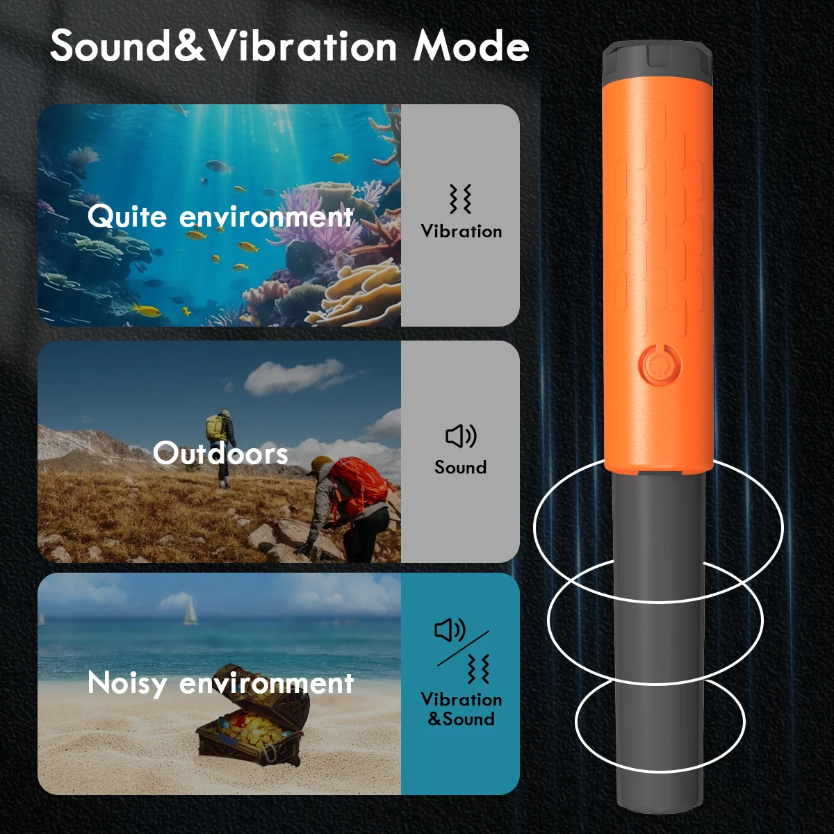 Handheld Metal Detector Metal Pinpointing Rod Detector  GT150 Waterproof IP68 Metal Gold Detector Tester 5