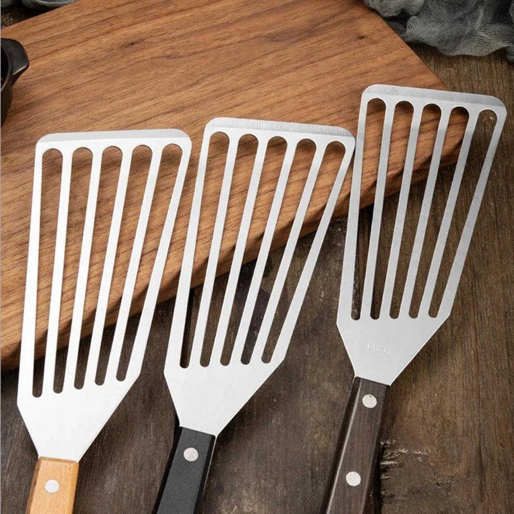 Food Grade Stainless Steel Slotted Turner Shovel Fish Spatula Multi-Purpose Stainless Steel Home Kitchen Cooking Supplies kitchen cooking utensils cooking spatula steak spatula