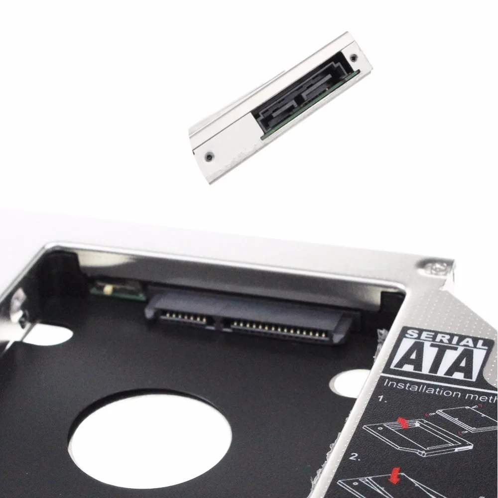12.7mm Aluminum Metal Material 2nd HDD Caddy SATA To SATA 2.5" SSD HDD Case For Laptop ODD DVD/CD-ROM Optibay