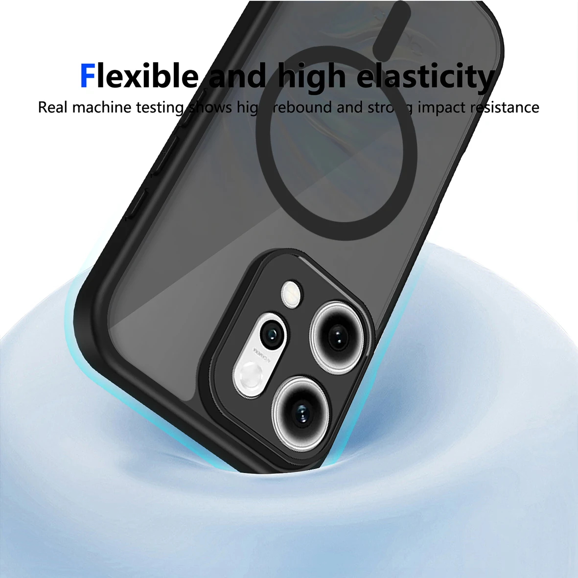 Armor Matte Frosted Clear Magnetic Wireless Charging Case
