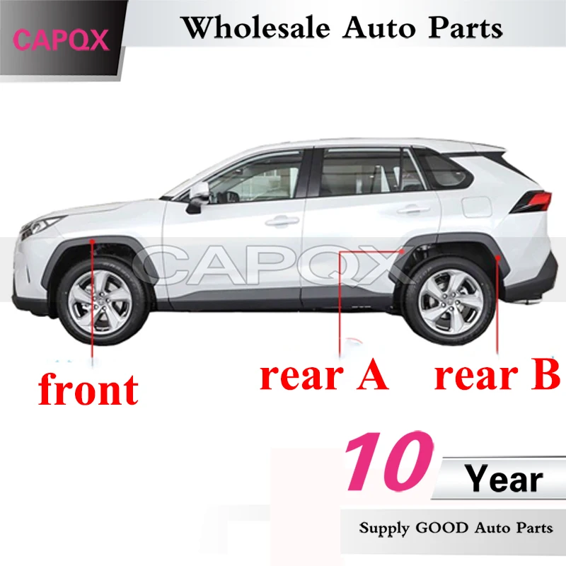 CAPQX 1piece Front or Rear Wheel Eyebrow For Toyota RAV4-Fender Wheel Eyebrow Trim Anti-collision Strip