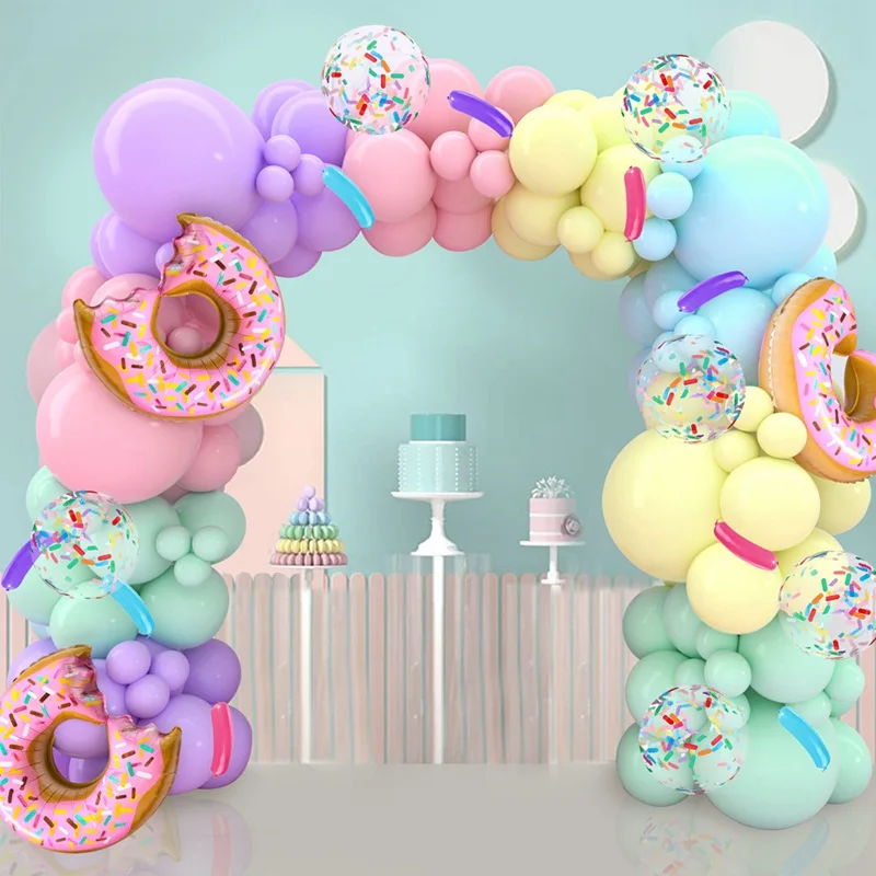 Description Picture 6 of itemDonut Macaron Multi-Color Rainbow Balloon Garland Arch Kit Ballon Decoration Wedding Birthday Kid Baby Shower Favor Party