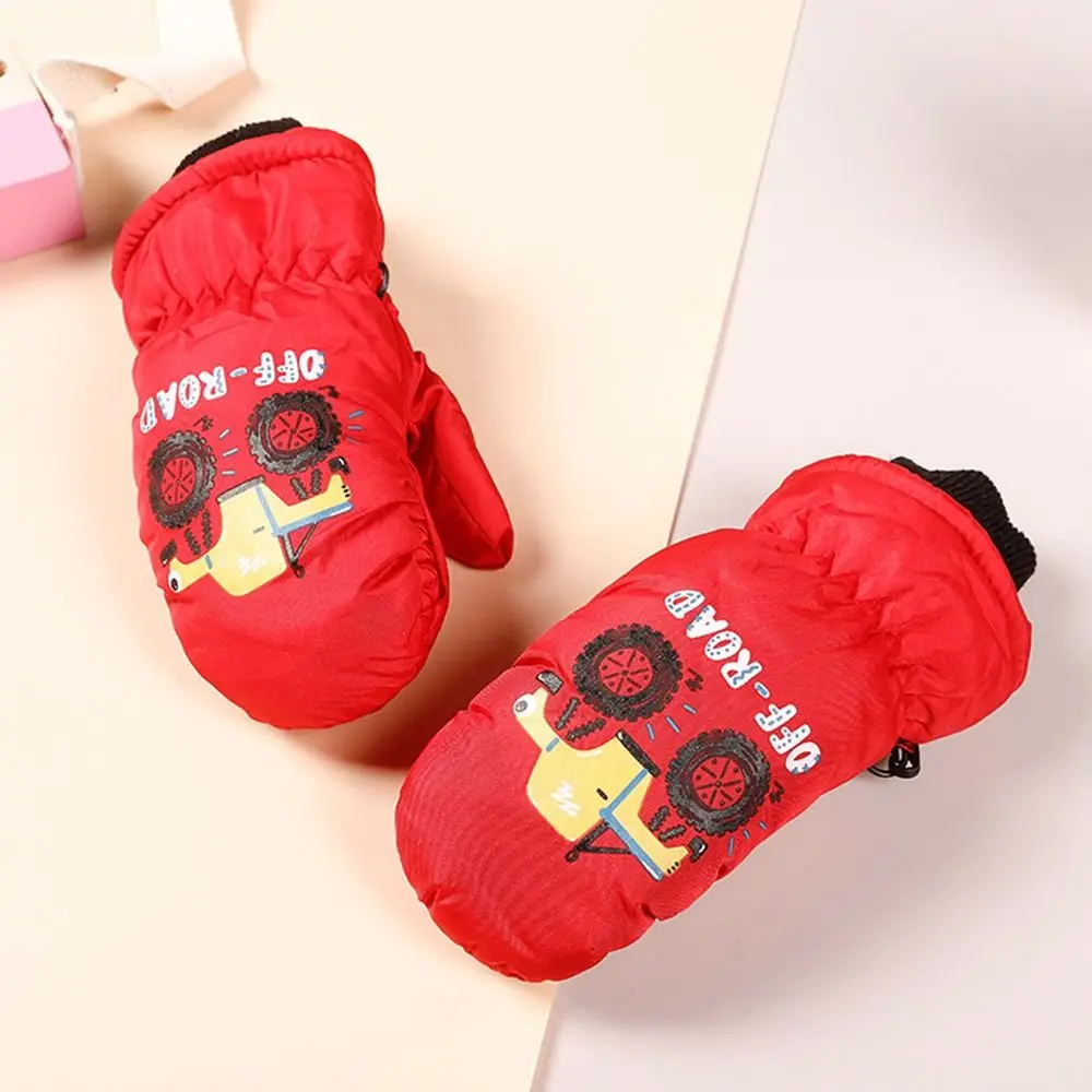 Waterproof Children Ski Gloves Cotton Mittens for Kids Winter Sports