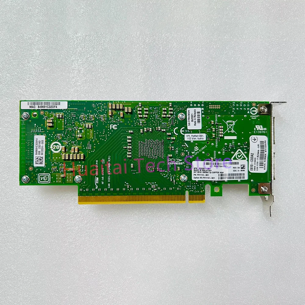 For HPE 100Gb QSFP28 Dual-port Ten Gigabit Network Adapter P21112-B21 P21114 E810-CQDA2 6 For HPE 100Gb QSFP28 Dual-port Ten Gigabit Network Adapter P21112-B21 P21114 E810-CQDA2 - Image 4