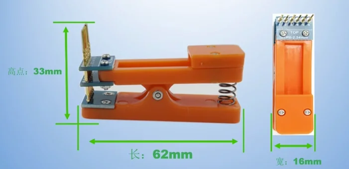 Testständer PCB Clip 2,54 mm Abstand Klemme Brennvorrichtung Sonde Pogo Pin Download Programm Brennen 3P 4P 5P 6P 7P 8P 9P 10P 12P Kabel – Detail 3