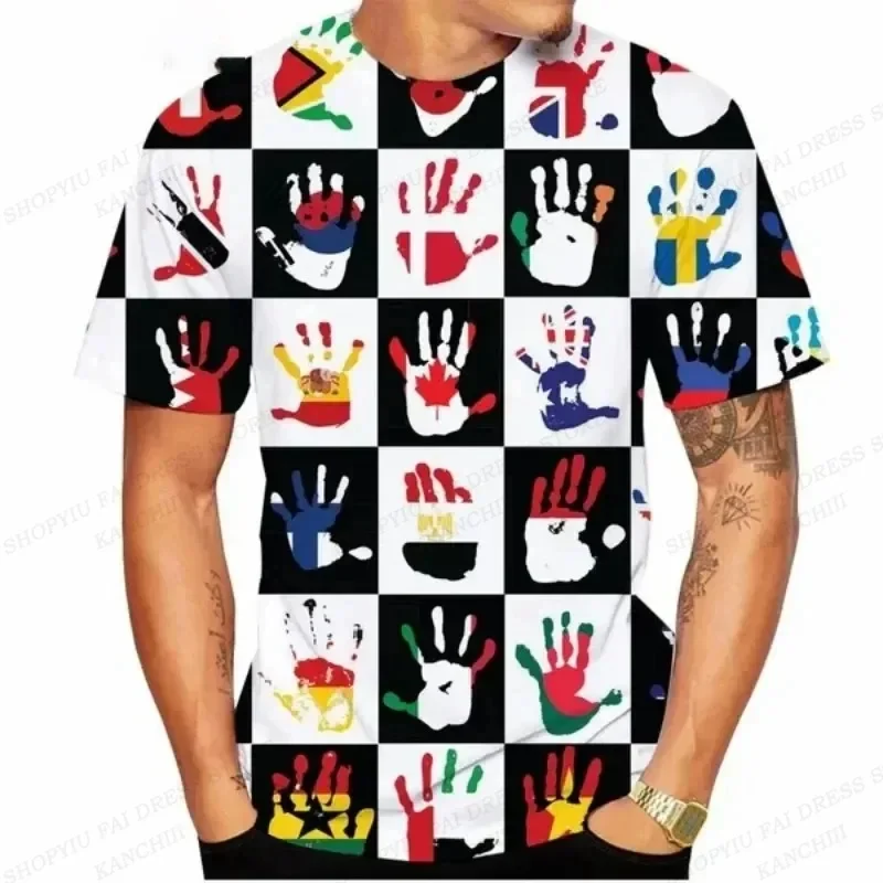 Summer Men's T-shirt Flag Of The World 3d Print T-shirts Men Women Fashion Short Sleeve Tshirt Kids Tops Tees Boy T Shirt Flag 5