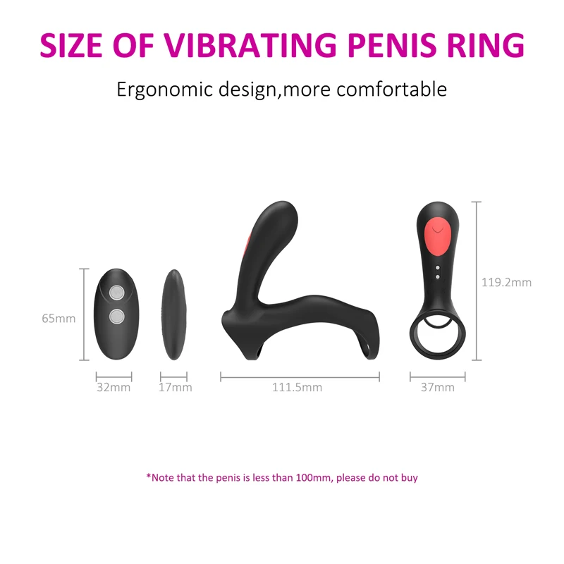 Vibrating Penis Ring For Delay Ejaculation Adult Sex Toy For Men_voghion.com