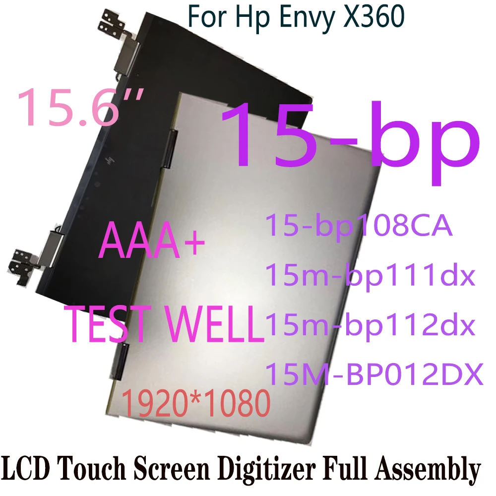 

Original 15.6" FHD 1920*1080 for Hp Envy X360 15-bp 15M-BP012DX BP111DX 15m-bp112dx LCD Touch Screen Replacement Full Assembly