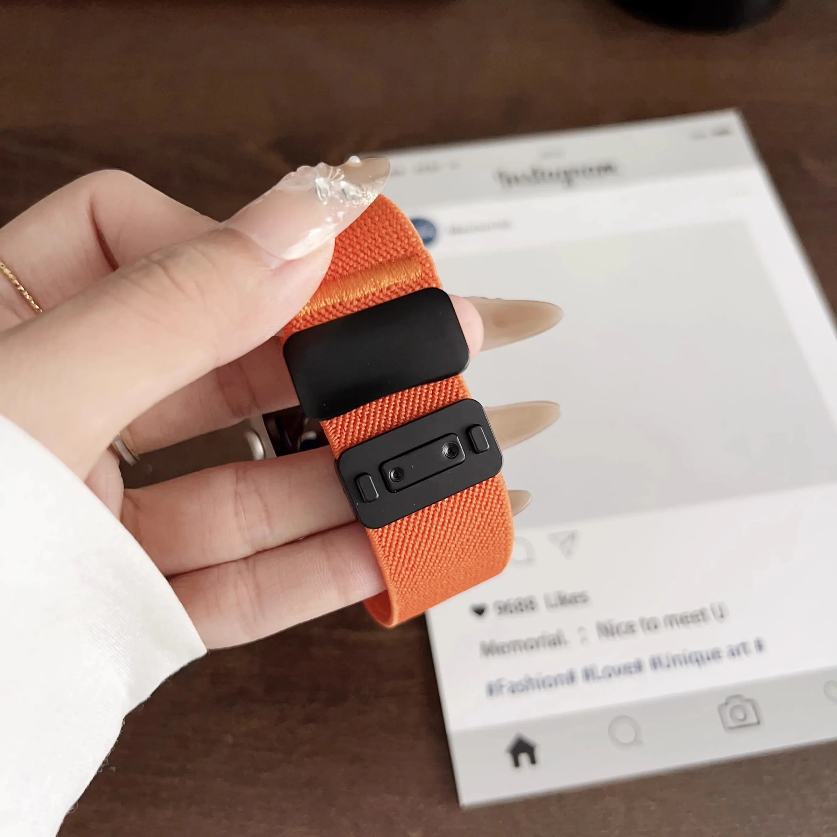 Magnetic Stretch Nylon Bracelet Strap