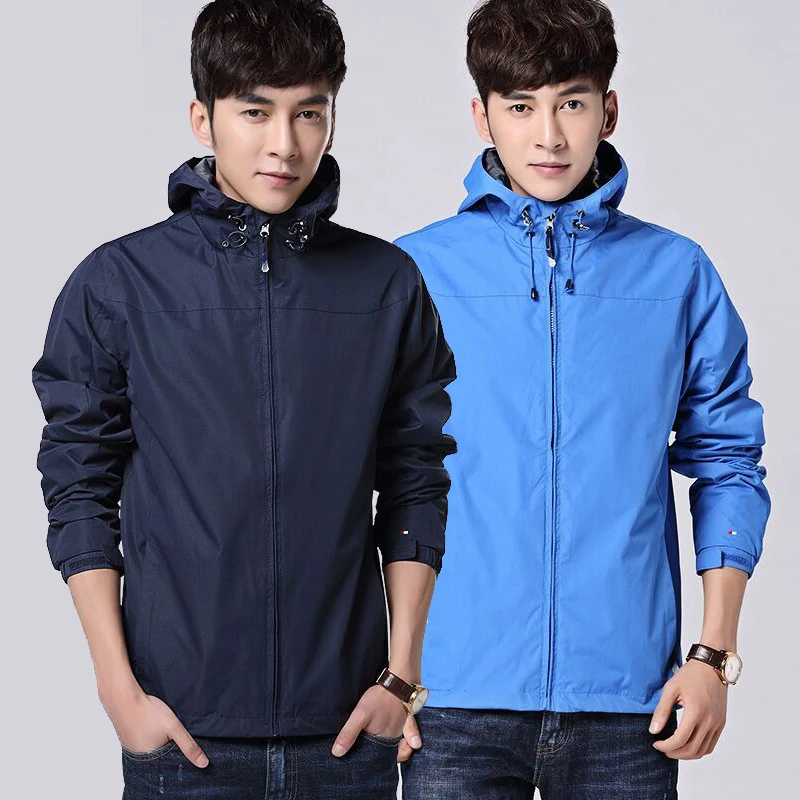 Camping Hiking Jacket Men 2022 new fashion coat men's casual Outdoor Sports trend tooling jacket Solid color hooded jacket mens