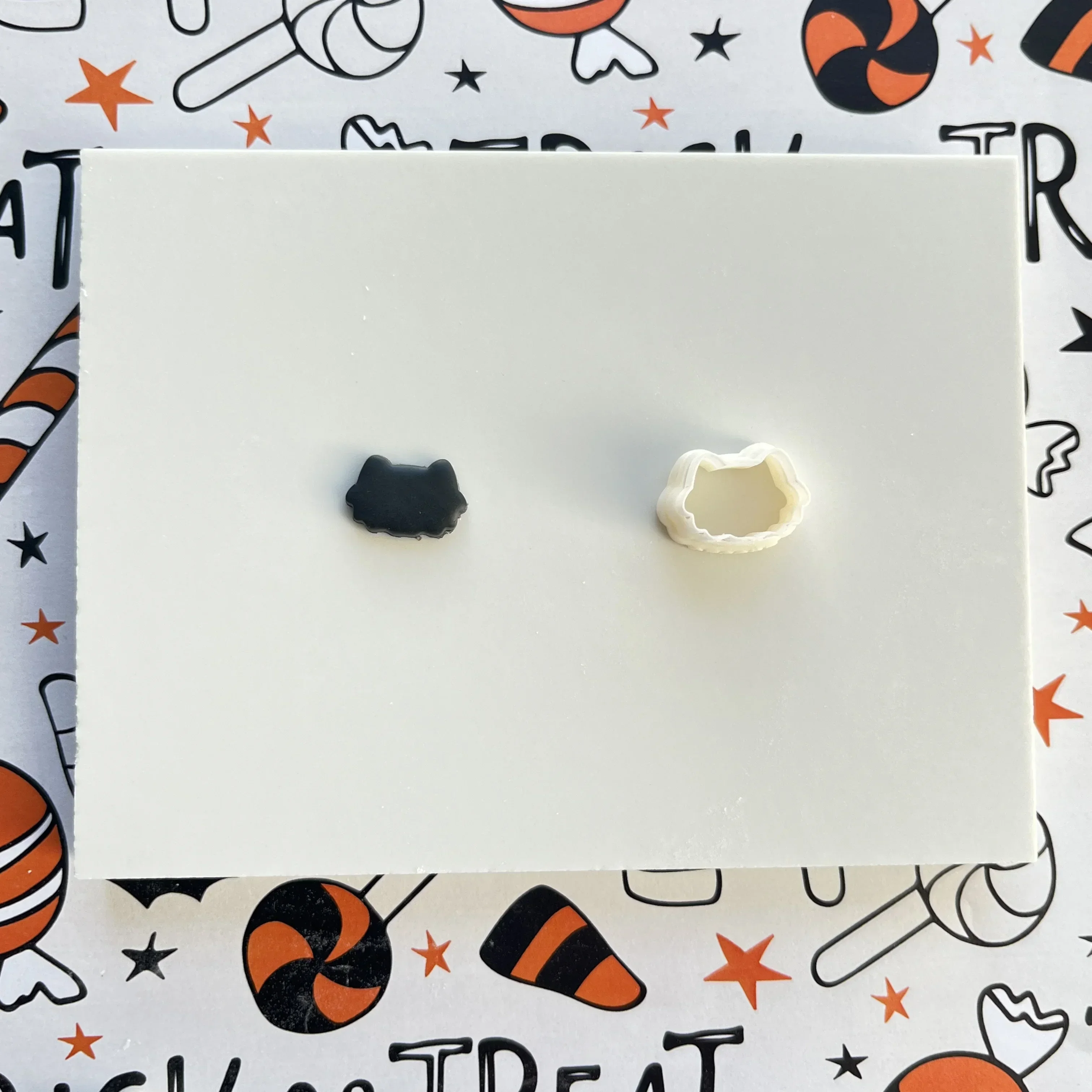 Halloween Series Mini Polymer Clay Cutter Cat/Hat/Pumpkin/Ghost Shaped Clay Cutting Molds For DIY Earring Jewelry Hand Tools clay cutters clay tools pottery tools clay accessory