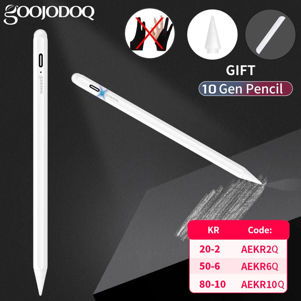 For iPad Pencil with Palm Rejection,Stylus Pen for Apple Pencil 2 1 iPad Pen  Pro 11 12.9 2018 - 2022 Mini 6 for Apple Pencils - AliExpress