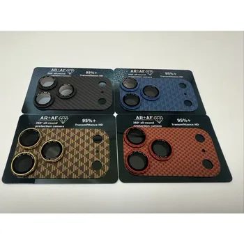 Kevlar Protezione completa per obiettivo fotocamera in fibra di carbonio Copertura in vetro per IPhone 17 Pro Max 17 Air Custodia per accessori per lenti per telefono di alta qualità