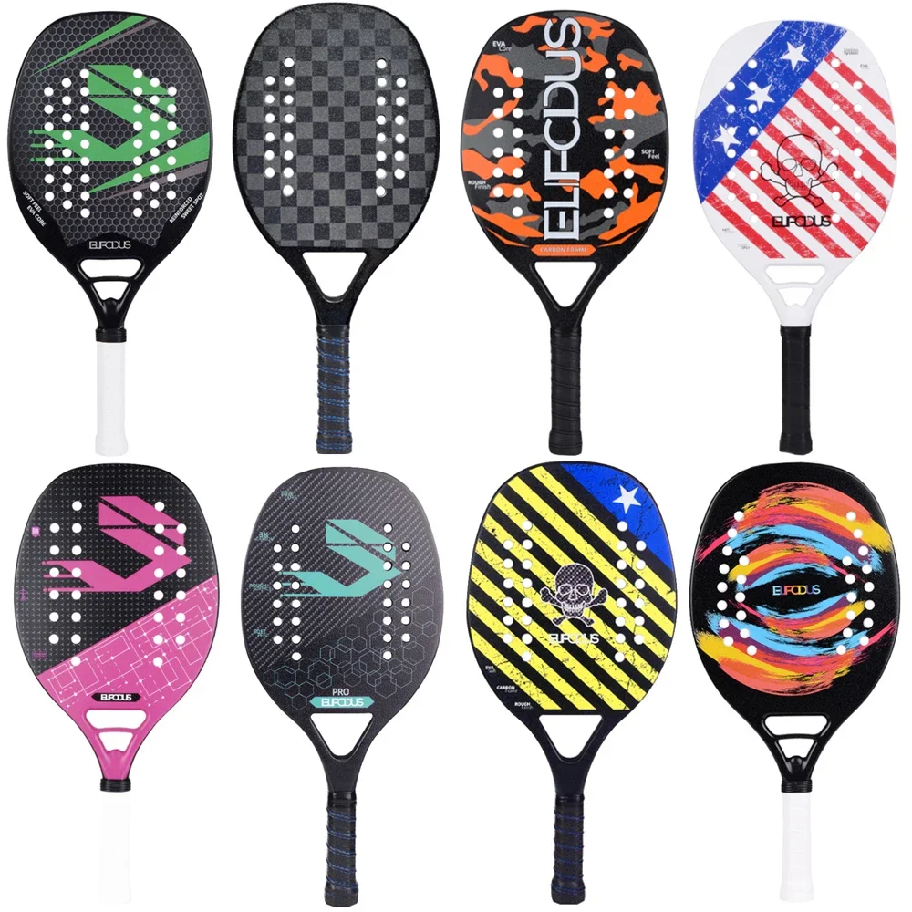 18K 12K 3K Full Carbon and Glass Fiber Beach Tennis Racket Matte Face Tennis Racquet tennis racket