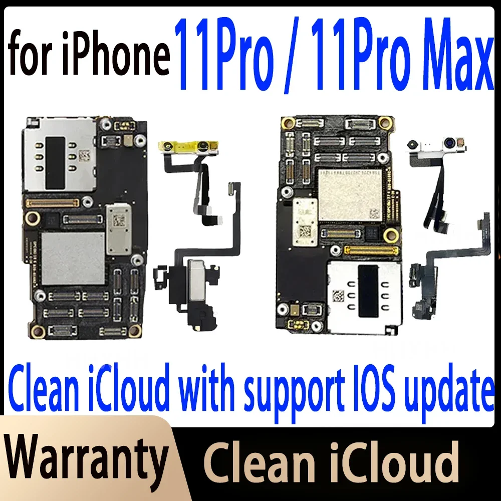 Motherboard for iPhone 11 Pro/11 Pro Max With Face ID Unlocked Free iCloud IOS System Update