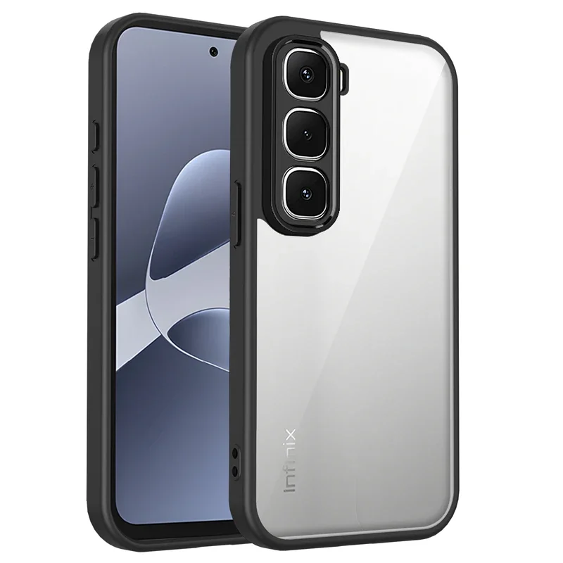 Matte Transparent Shockproof Phone Case with Precise Camera Cutout and Soft Bumper