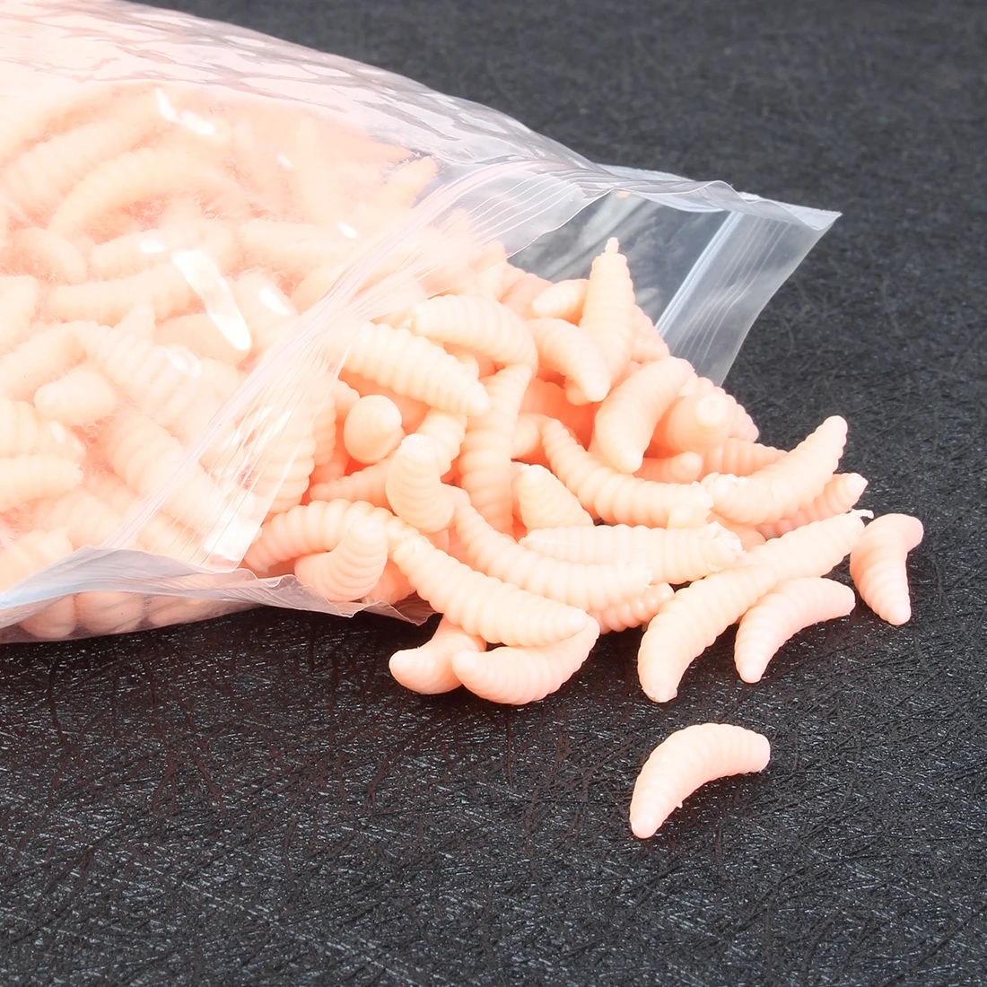 50pcs Lua Soft Bait Fake Breadworms Earthworms Red Worms Soft Worms Fake Worms Fishing Bait 6