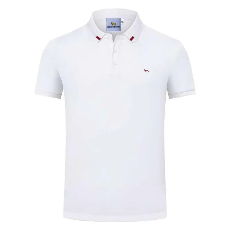 

New Men Summer Suitable Sport Quick Dry Short Sleeve Polo Shirt Embroidery Harmont Solid Shirts Blaine Keeo Cold