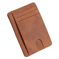 RFID Blocking Wallet Business Card Cover for Case Super Thin Men Leather Credit Card Holder 1