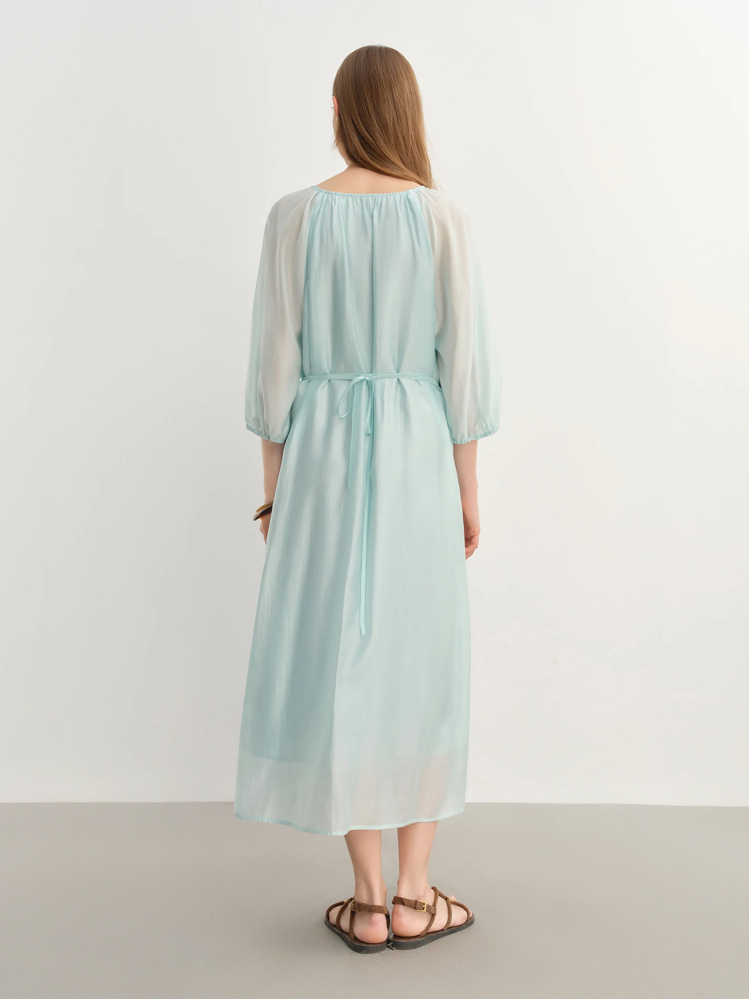 DUSHU 2025 Summer Women's Curve-Flattering V-Neck Maxi Dress - Relaxed Fit  \u0026 Breathable Knit for Effortless Elegance - AliExpress