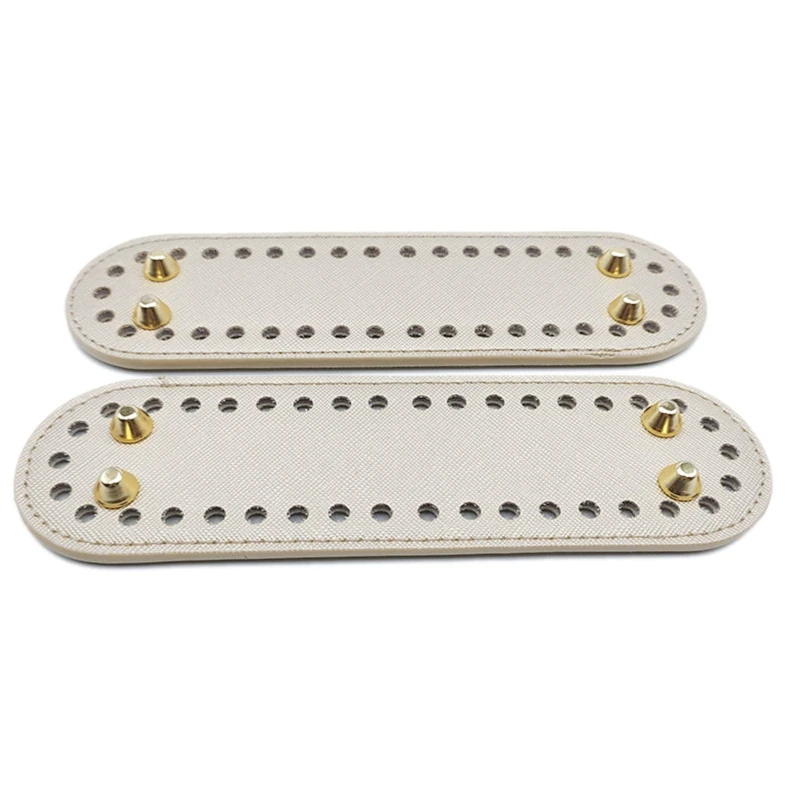 

E74B Кожаное дно с предварительно просверленными отверстиями для вязания сумочки Сумка на плечо DIY