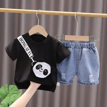 NEW Baby Boys Summer Wear neonato abbigliamento per bambini ragazzi manica corta Cartoon t-shirt pantaloni corti tuta 2 pz/set