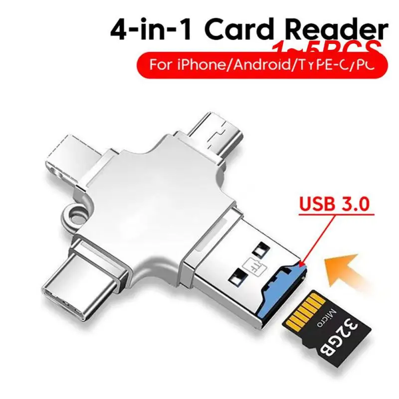 

1-5 шт. в 1 кардридер адаптер USB 3,0 для USB кардридера OTG адаптер USB для адаптера типа