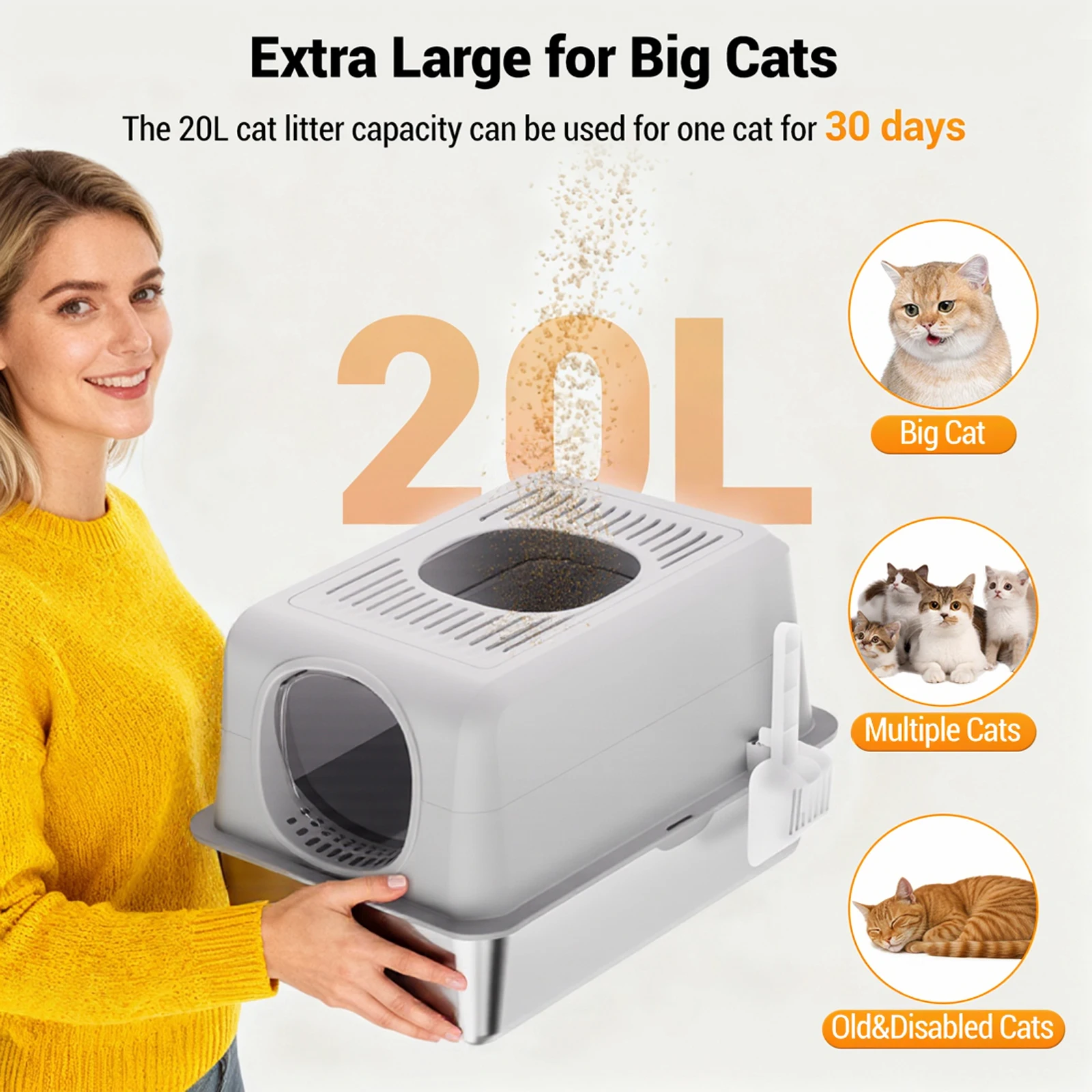 Stainless Steel Cat Litter Boxes 6