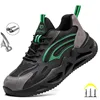 ZAPATOS DE TRABAJO antideslizantes para hombre, calzado de seguridad, a prueba de perforaciones, transpirables, con aislamiento, punta de plástico, 6KV