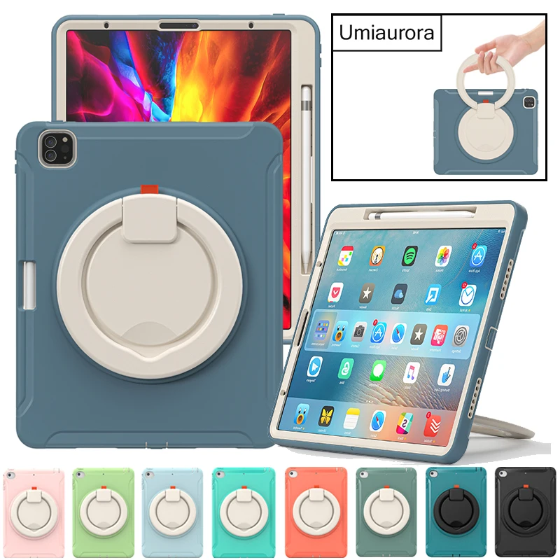 Per Ipad Pro 11 12.9 Pollici 2022 Air 2 3 4 5 10.9 Mini 6 9.7 10.2 7Th 8Th 9Th 10Th Gen Kids Antiurto Pull Ring Stand Tablet Case