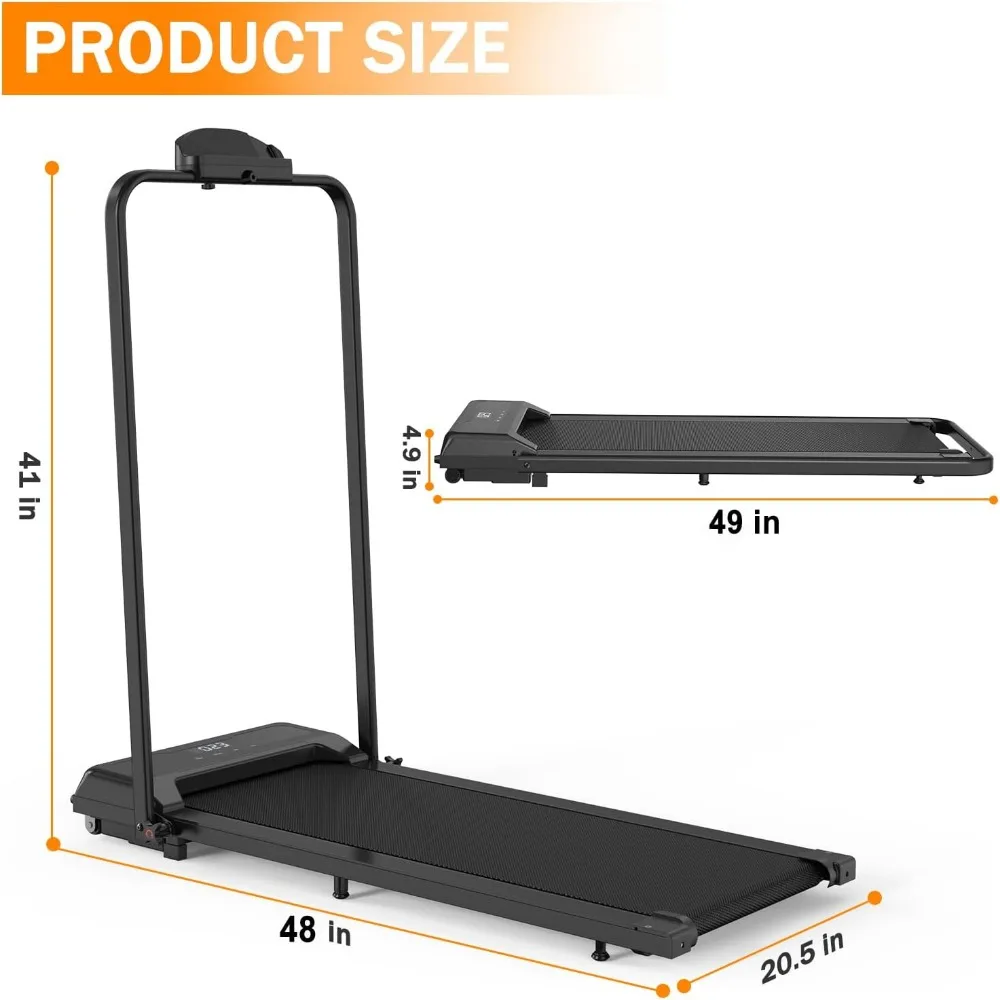 Walking Pad Treadmill,Walking Pad with Handle Bar,Treadmills for Home Walking Treadmill 2 in 1 Folding Treadmill Portable