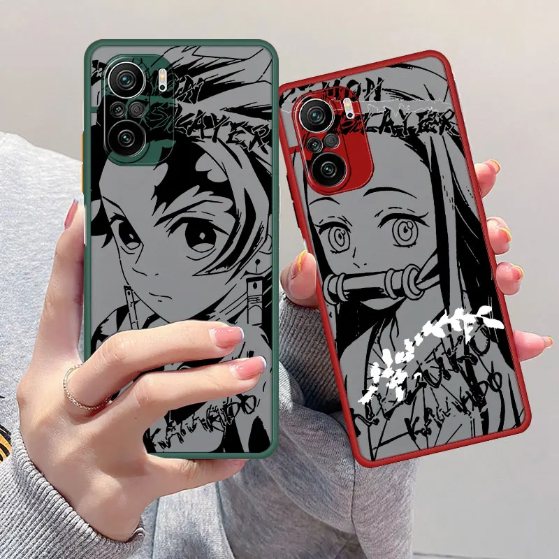 Custodia Morbida D-Demon S-Slayer Per Xiaomi Redmi Note 10 10 8 9S 12S 11S 12 9 10 Pro 5G 9T 11 Pro 10 Pro 5G 12 Pro Cover Case