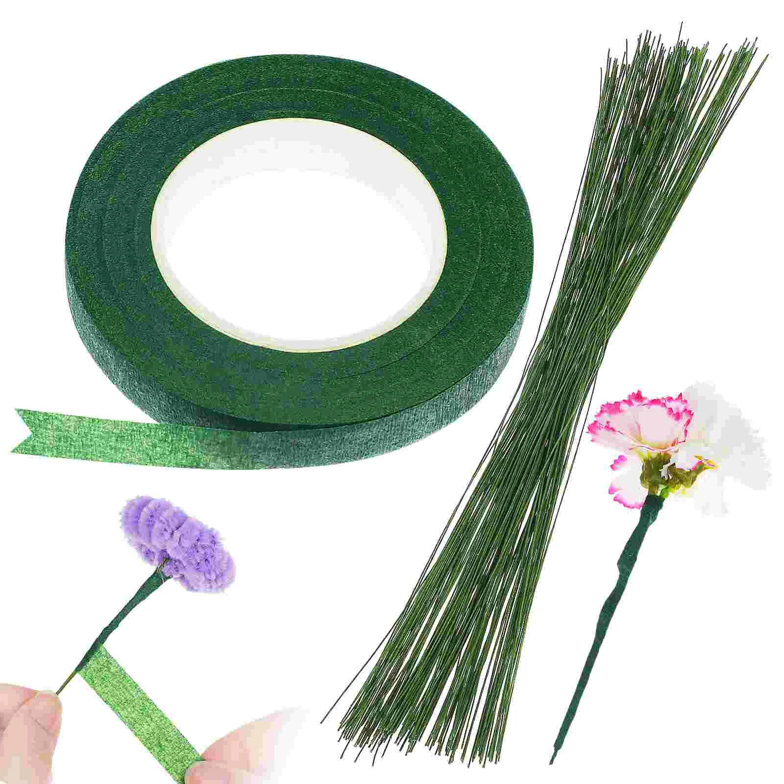 

150 Pcs Bouquet Stems Dried Flowers Plant Tape For Crafts Artificial Iron Wire Floral Tapes