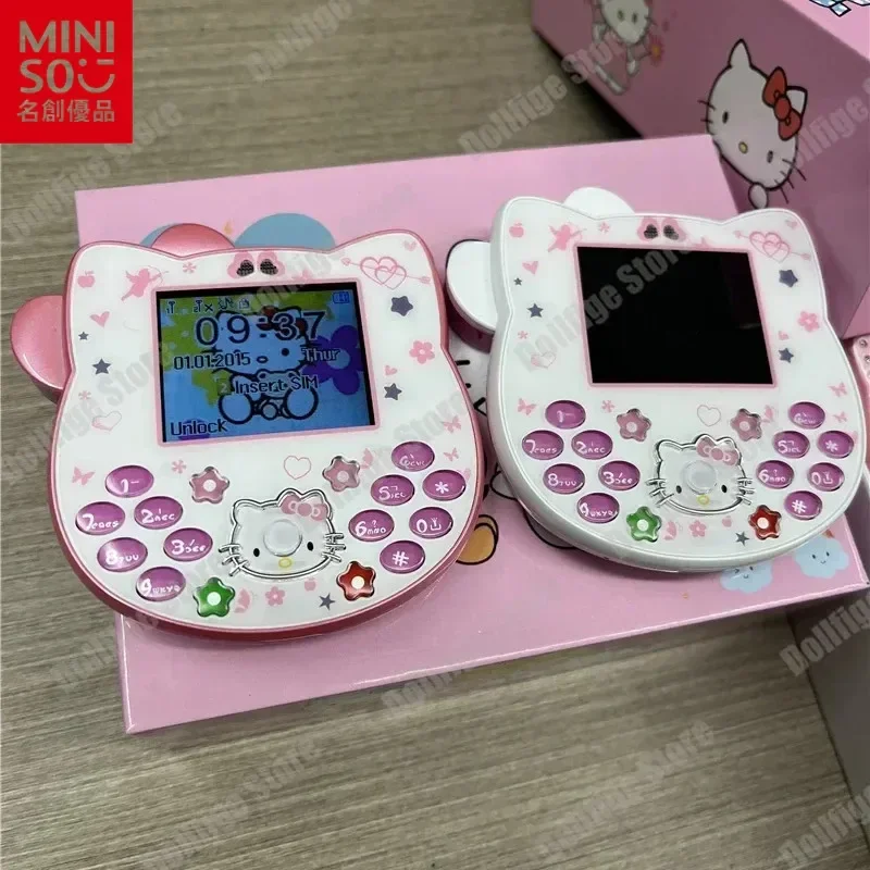 

2024 Sanrio Miniso Cute Mini Phone Cartoon Kids Taiml Kawaii Phone Festival Birthday Fashion Toys For Children Girls Gifts