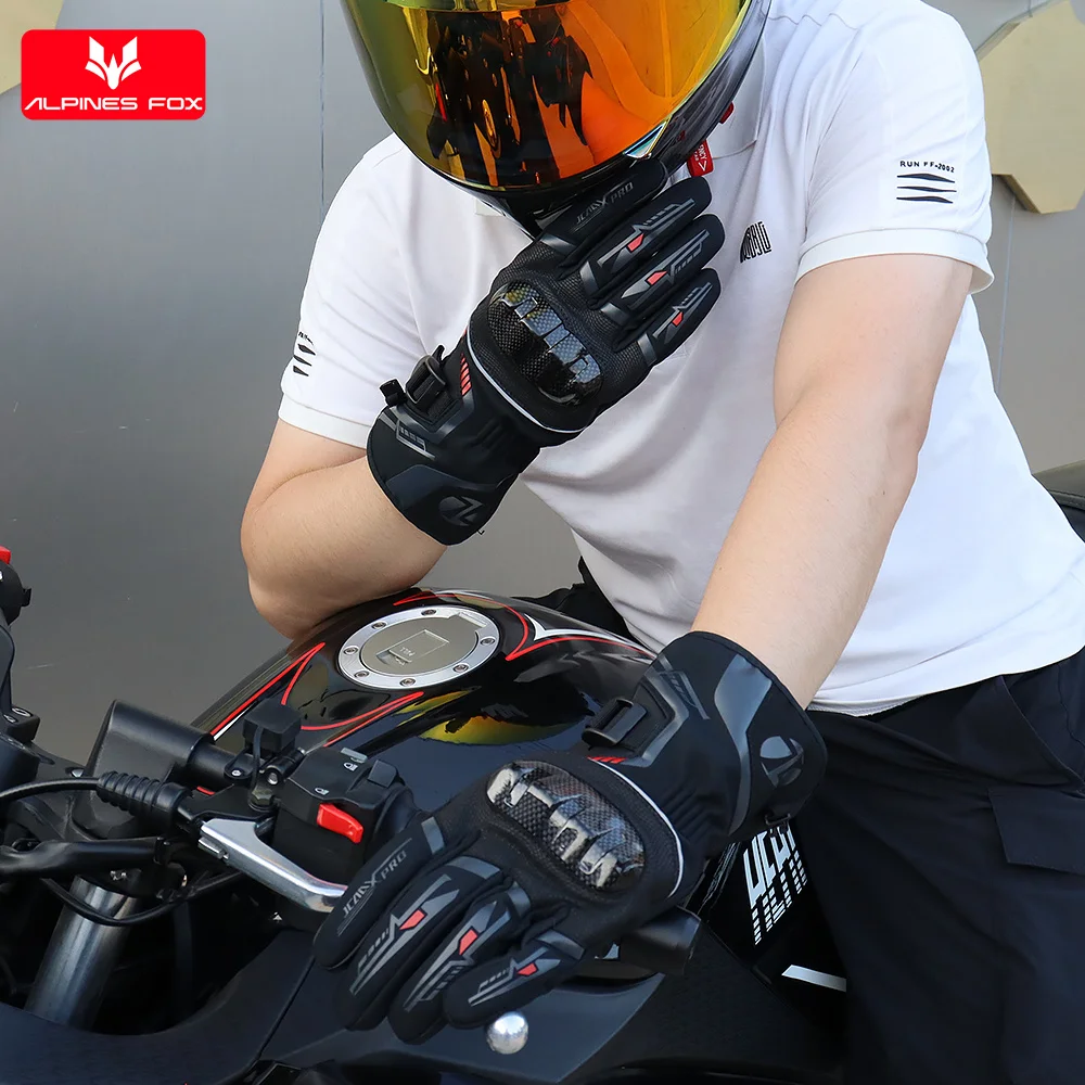 Winter Motorcycle Gloves - Windproof, Warm, Waterproof, Carbon Protection, Touch Screen Compatible