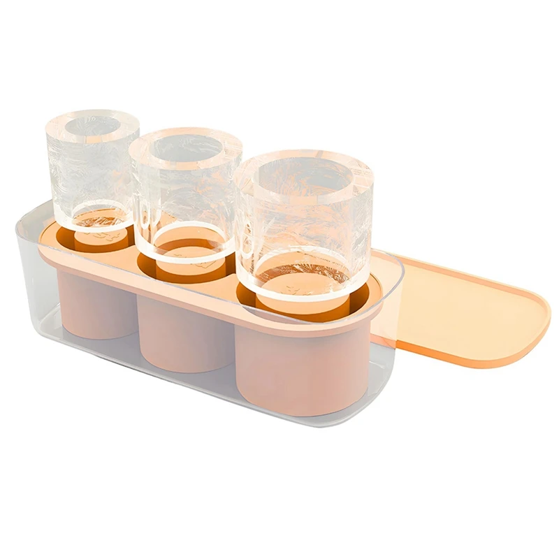 

Ice-Cube Tray For Stanley Tumbler, Silicone Ice Mold With Lid And Ice Tray For Refrigerator Durable Easy Install