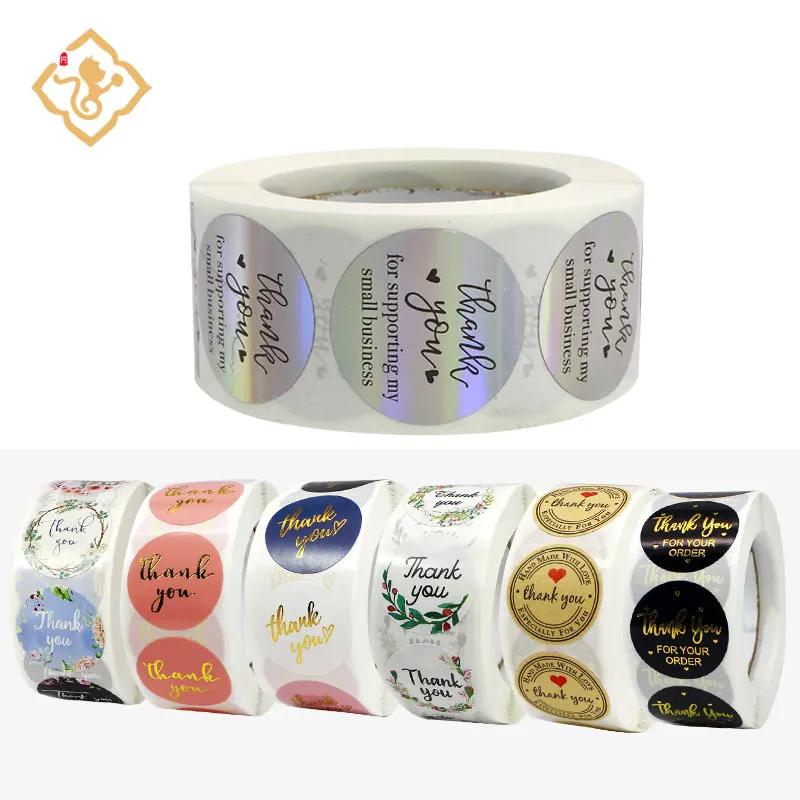 Thank you stickers 100-500pcs 1inch thank you stickers for envelope sealing stationery wedding gift Christmas