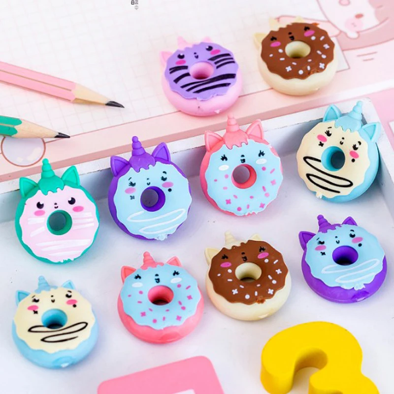 Cute Cartoon Donut Unicorn Eraser, Student Prize,