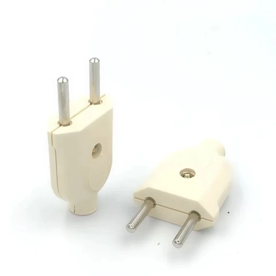 EU Plug Adapter 2 Pin AC Electric Power Male Female Replacement Rewireable Socket Outlet Wire Plug Extension Cord Connector conversion plug plug conversion socket electrical sockets universal socket adapter electrical power socket power cable plug power socket adapter power plug adapter