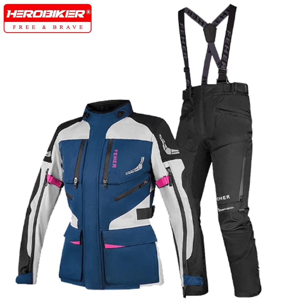 오토바이 재킷 남성 레이싱 슈트 방수 모토크로스 슈트 오프로드 CE 보호대 방수 보호 장비 재킷 사계절용