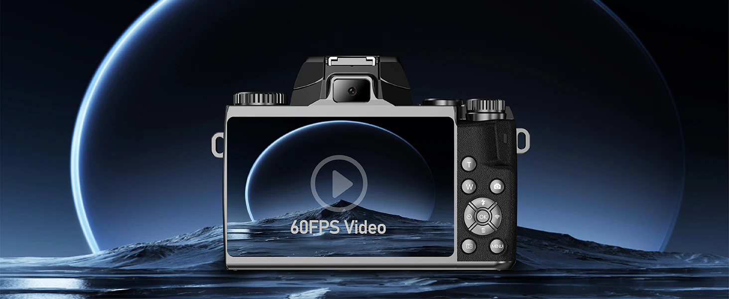 4K Digital Cameras for Photography 18X Digital Zoom DSLR Vlogging Cameras 64MP WiFi Livestream Webcam Video Camcorder with Flash