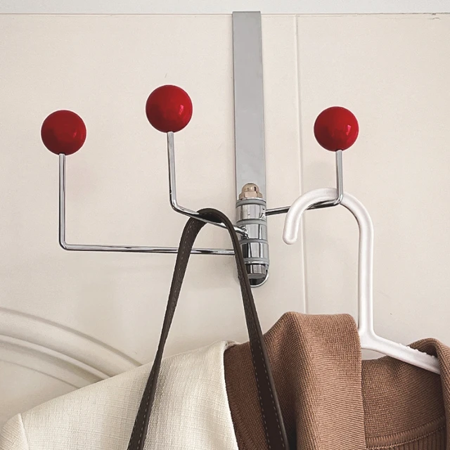 Ganci Doppi Per Porta In Metallo - Set Di 6 Appendiabiti Argentati Per Casa, Bagno E Camera