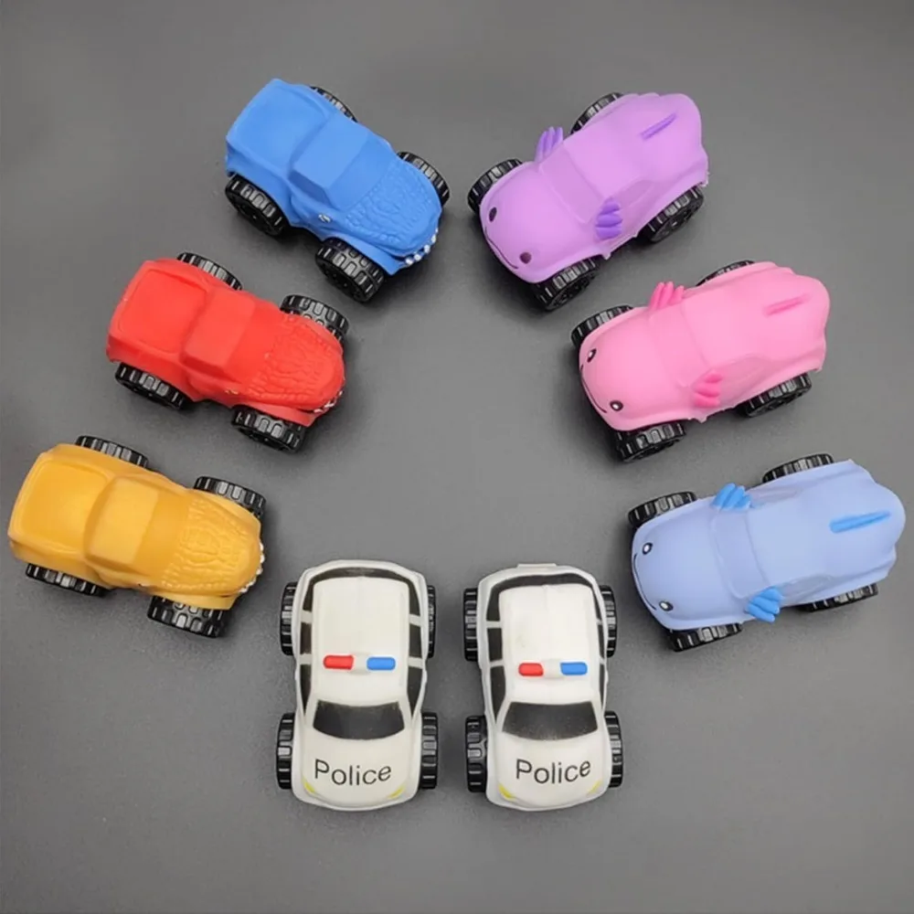 Squishy Kneading Deformed Toy Car TPR Stretch Slow Rebound Axolotl Dinosaur Police Car Squeeze Fidget Toys for Adults Kids 3