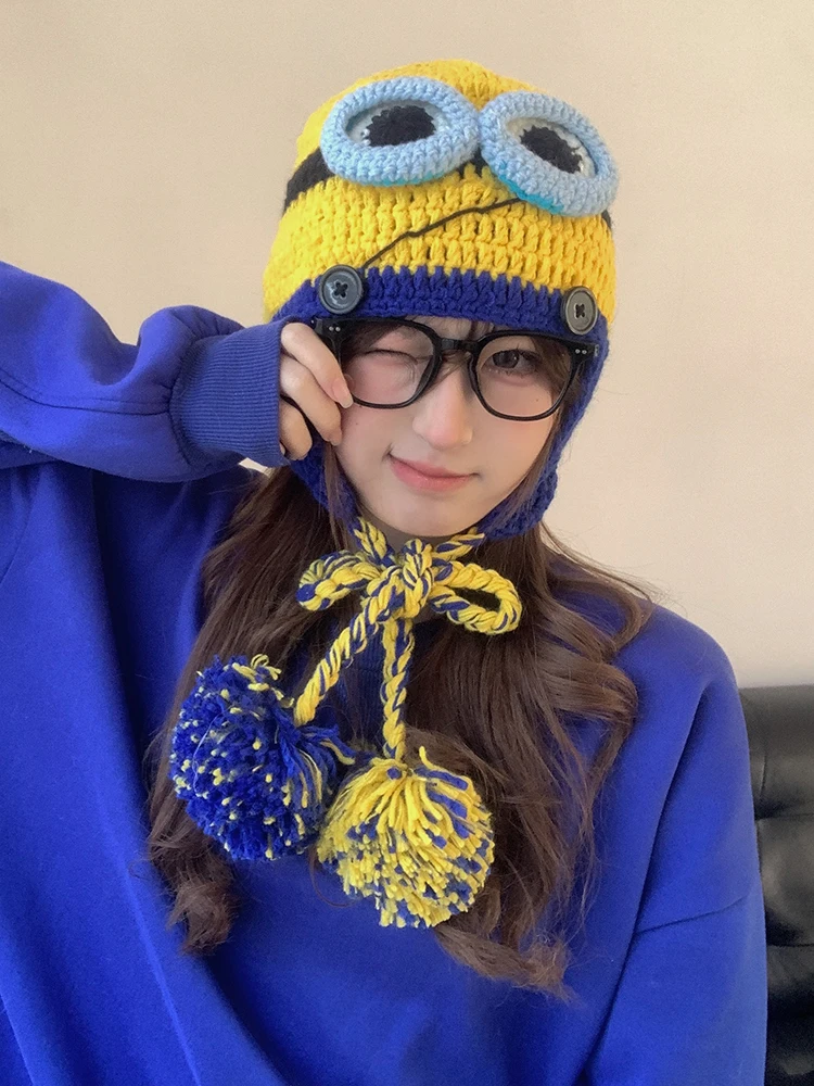 Handmade crochet ear protection hat balaclava Hat beanie ski mask Caps Women's hat Beanie winter accessories Hat with earflaps balaclava hat knitted hat earflap hat